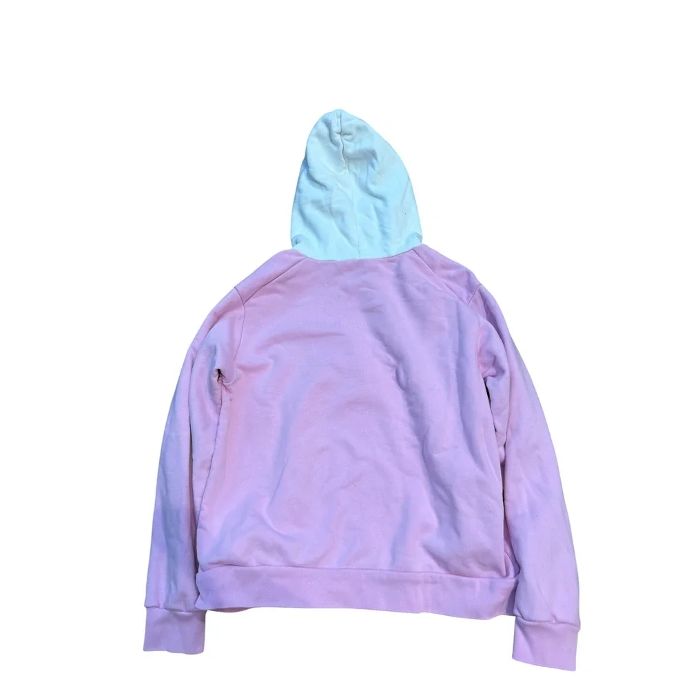 Marni Kids Pink White Contrast Logo Hoodie Sweatshirt Size 10 Cotton Bulgarian